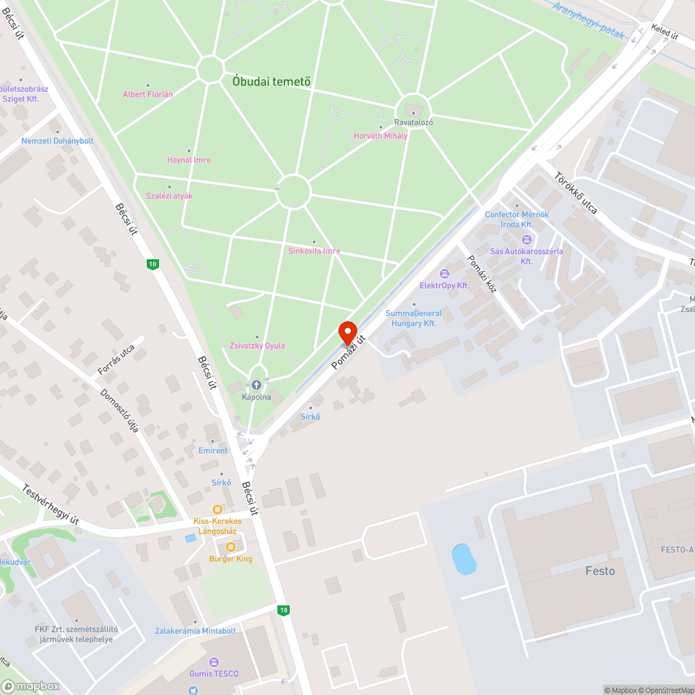 Kiszáradt fa bejelentés helye