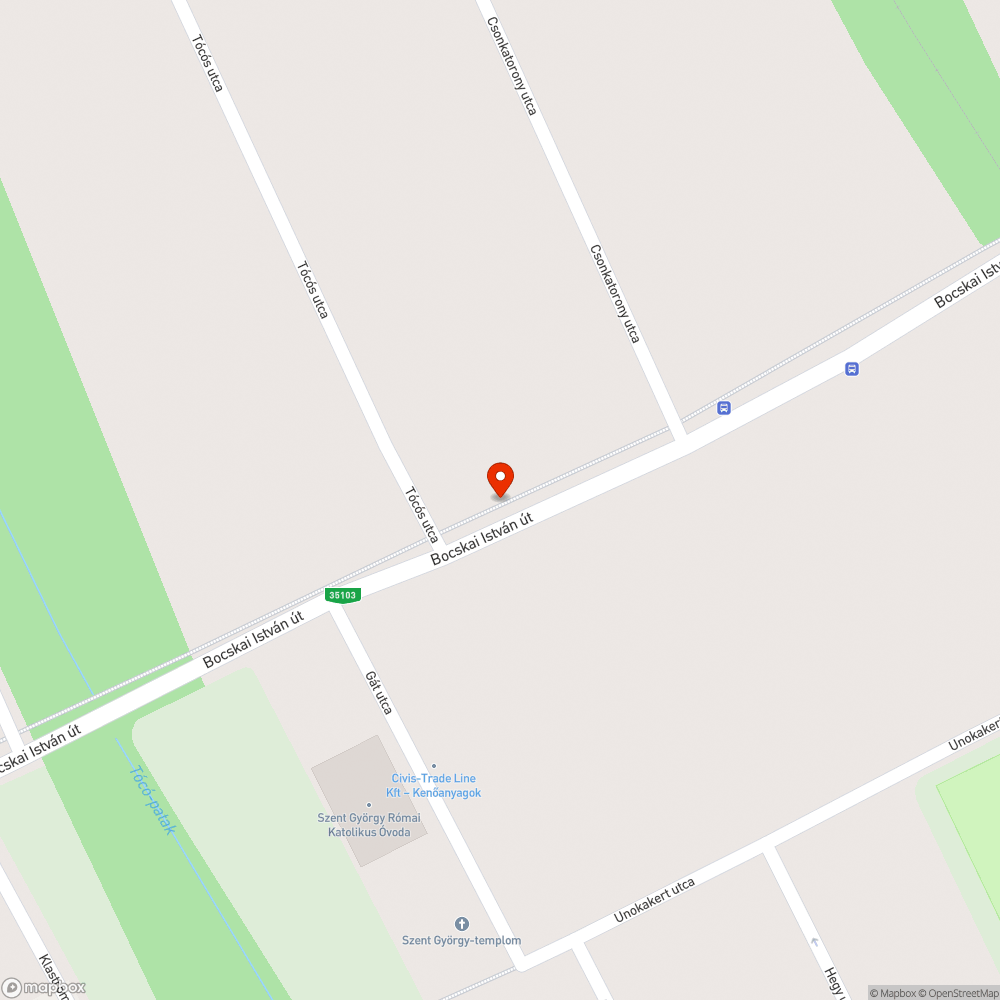 Növényzettel benőtt vízelvezető bejelentés helye