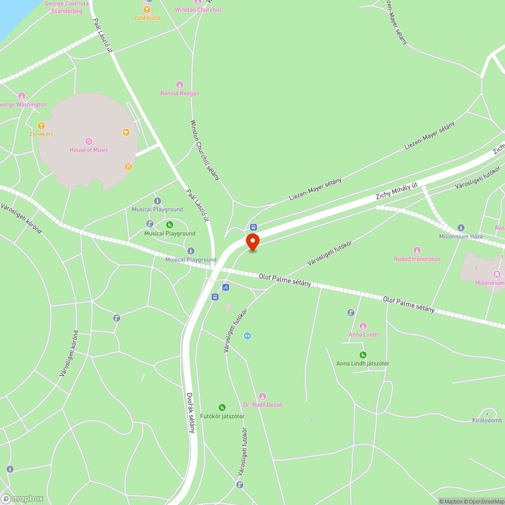Városligeti parkfelület szétparkolása bejelentés helye