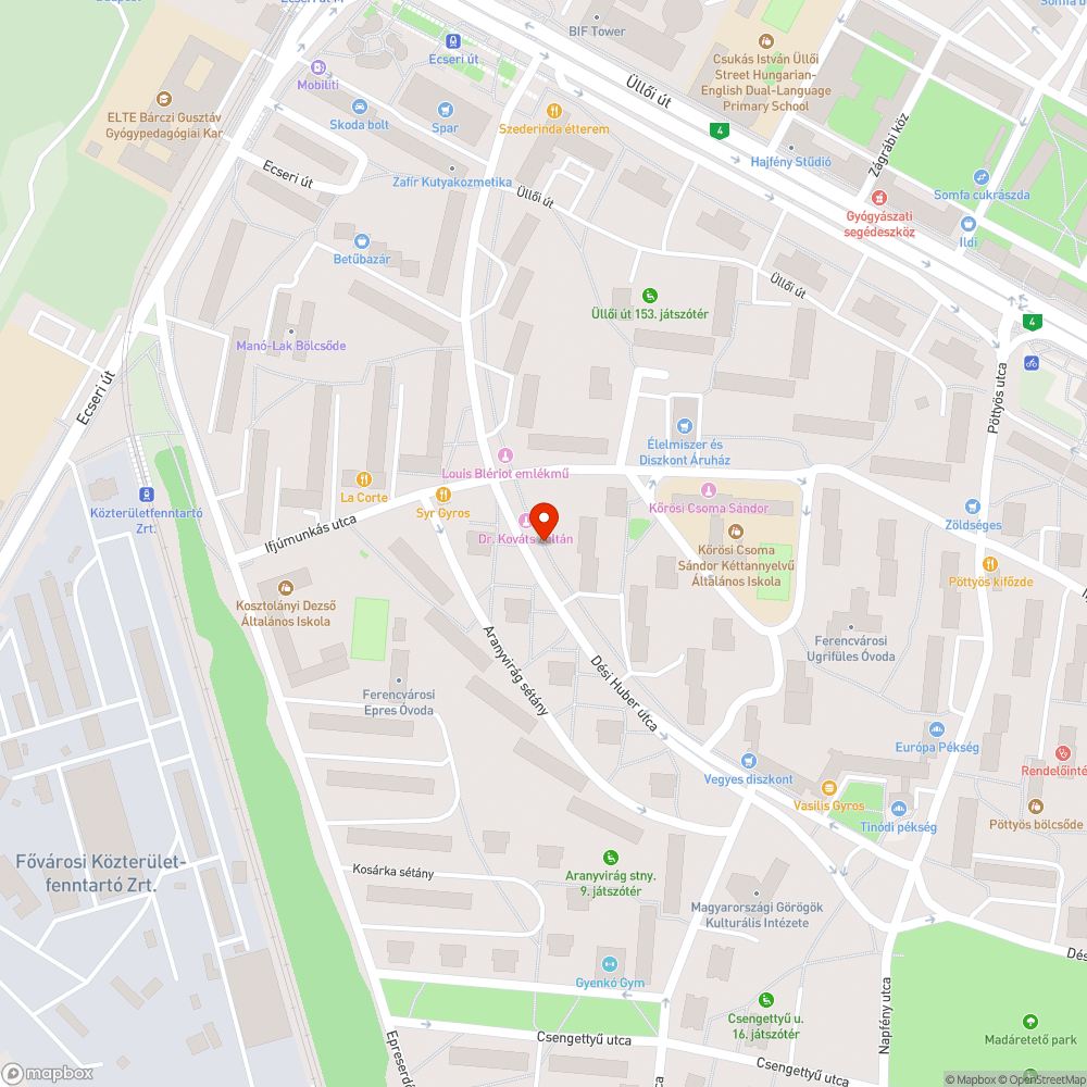 Közvilágítás bejelentés helye