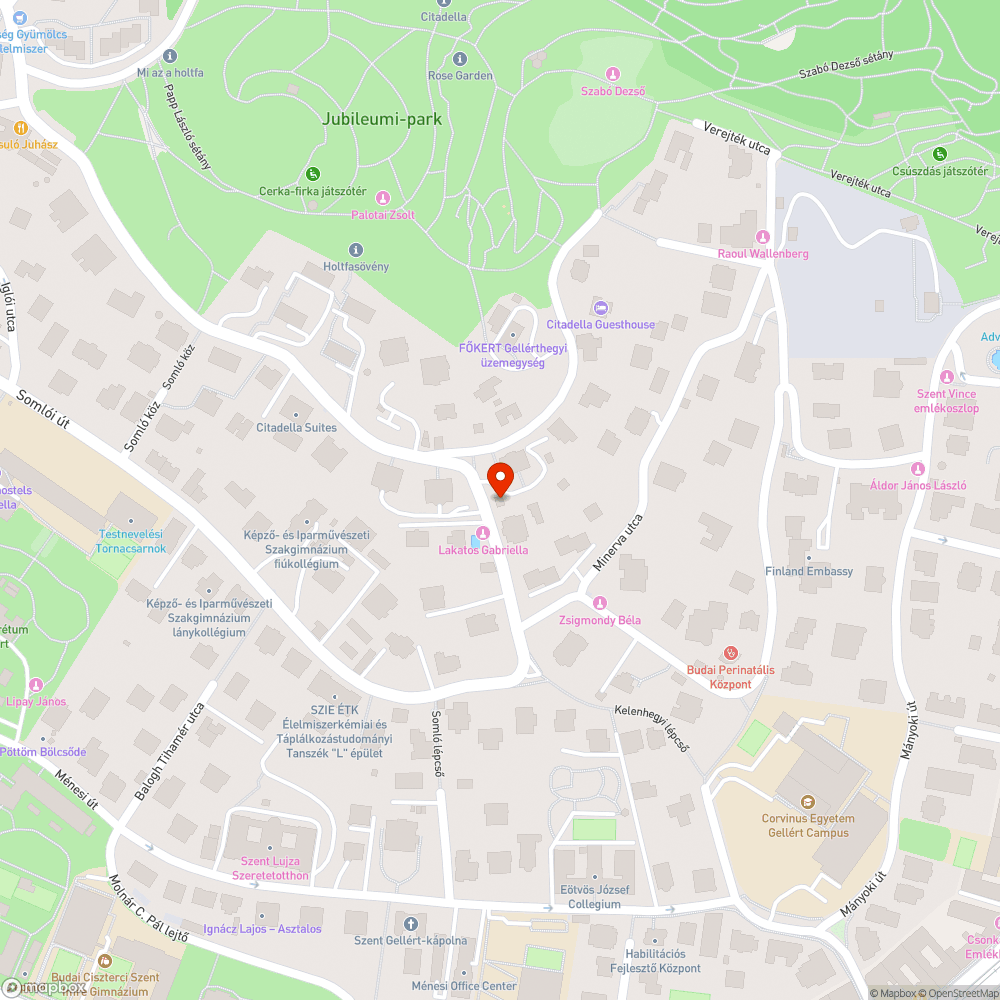 Lehetséges csőtörés a Kelenhegyi úton bejelentés helye