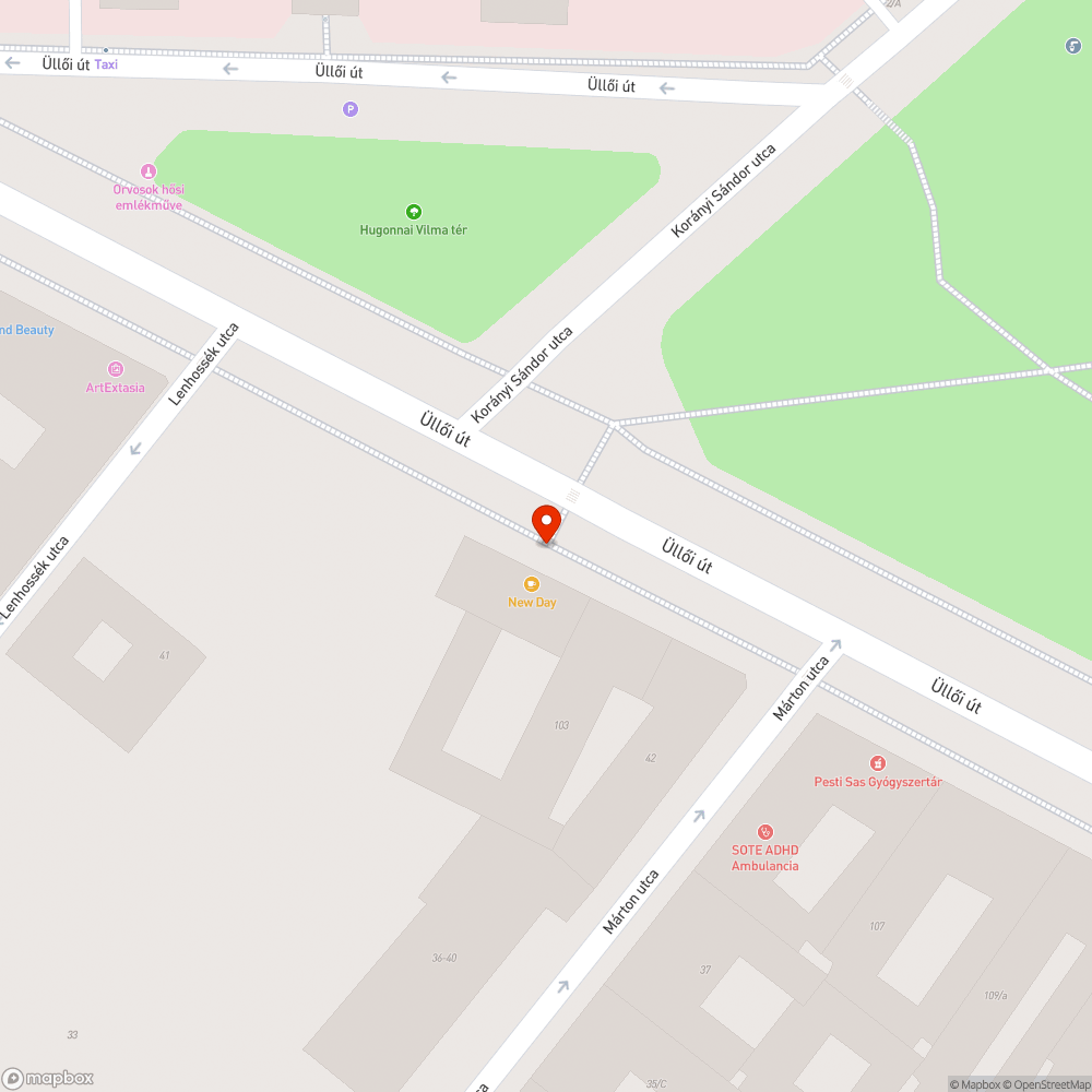 Megsüllyedt járda bejelentés helye