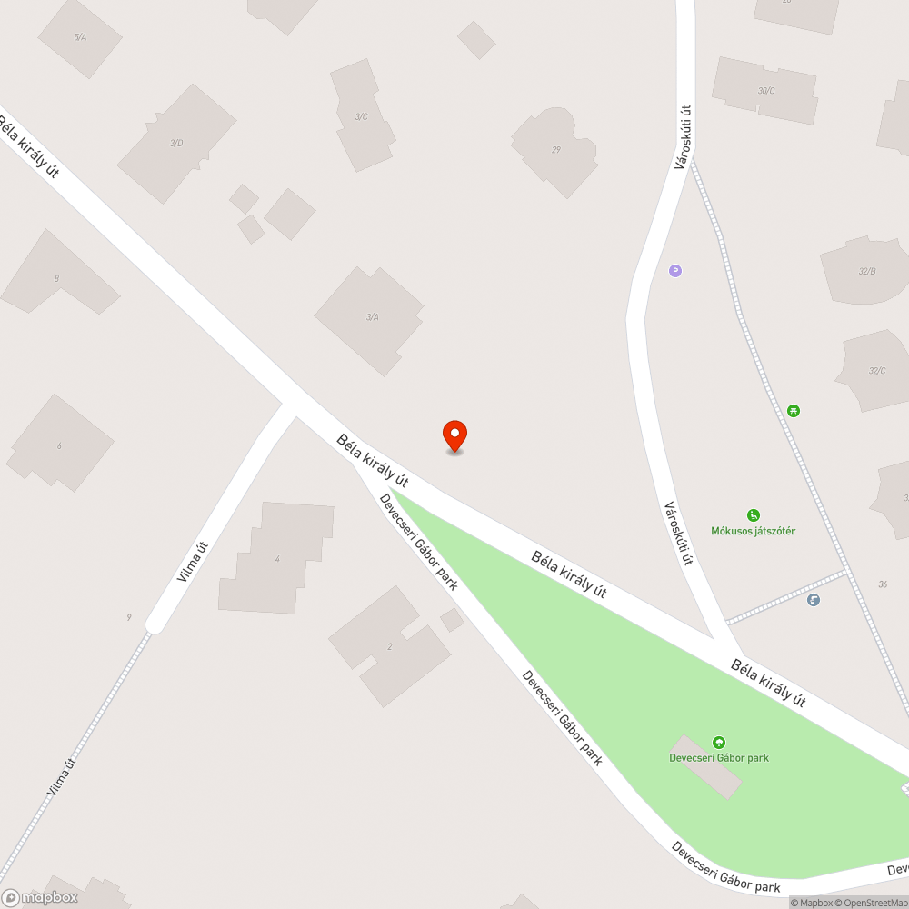 Lom a Devecseri parkban bejelentés helye