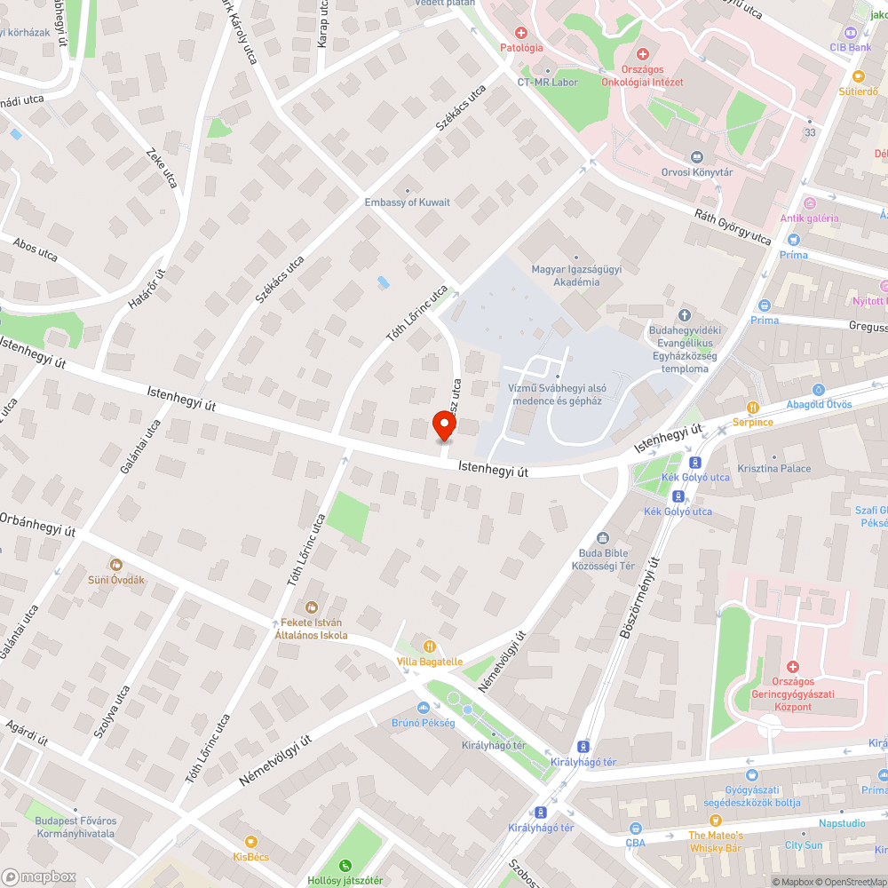 Hiányzó zebra az Ügyész-Istenhegyi sarkán bejelentés helye