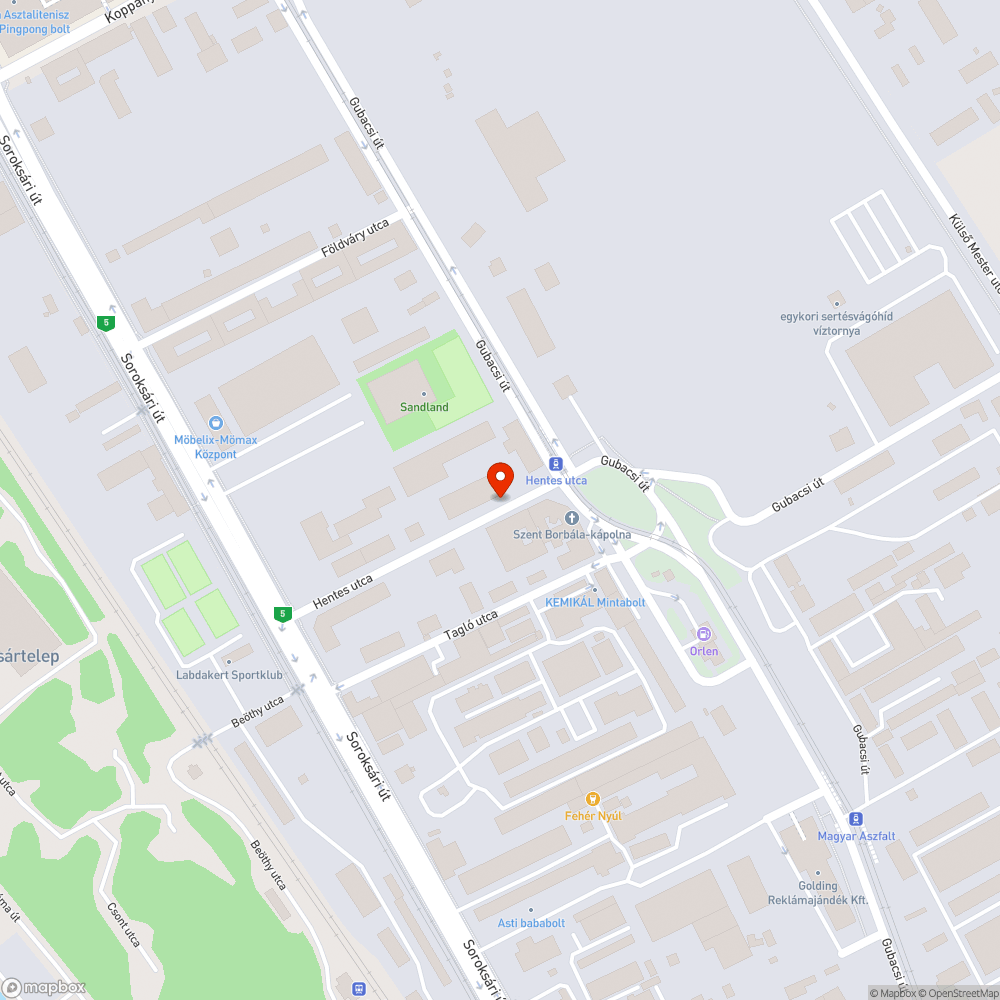 Kinőtt támrendszer bejelentés helye