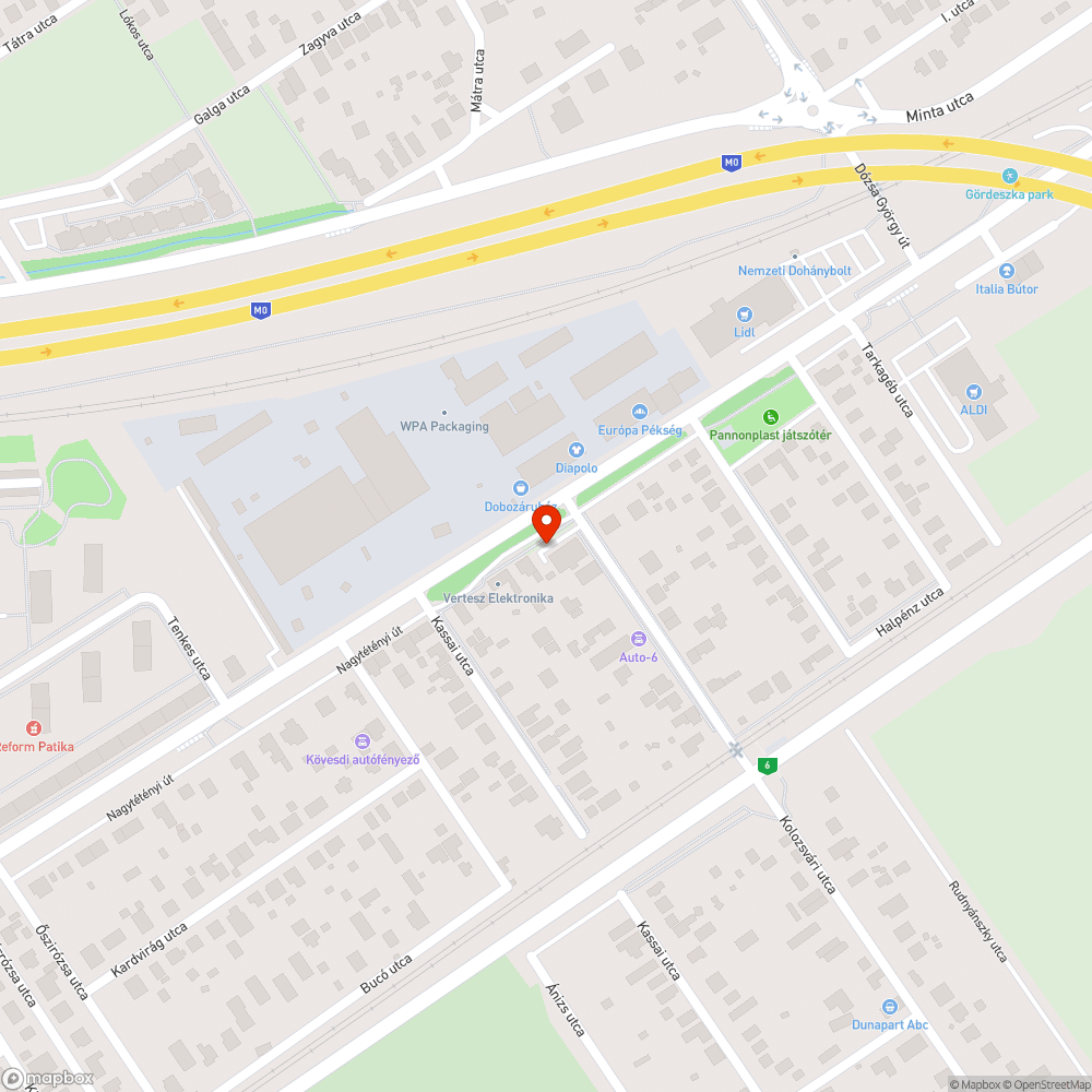 eltűnő járda bejelentés helye