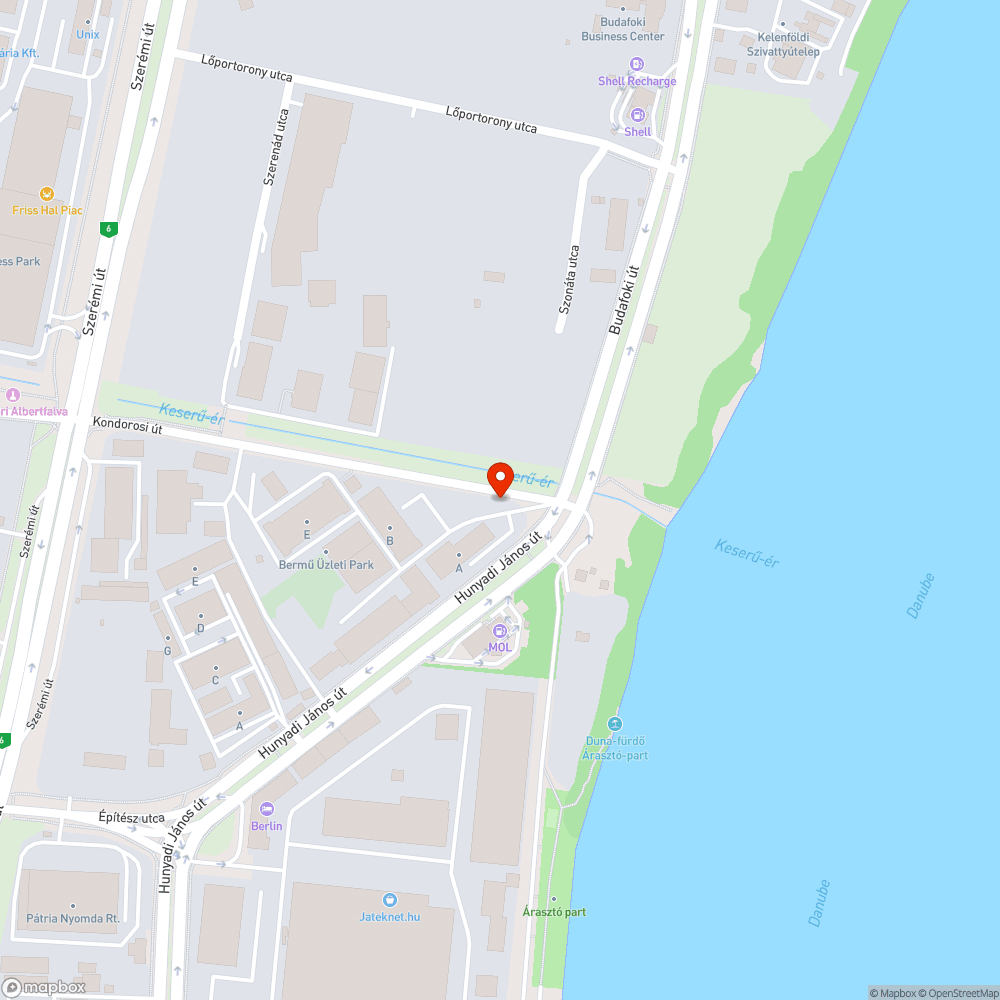 Kondorosi út közepén kátyú bejelentés helye