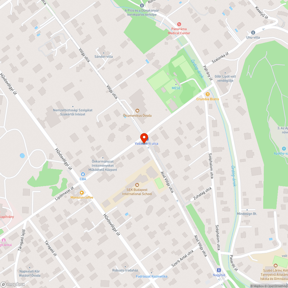 Alsó Völgy utca egyirányú kerékpáros járhatósága bejelentés helye