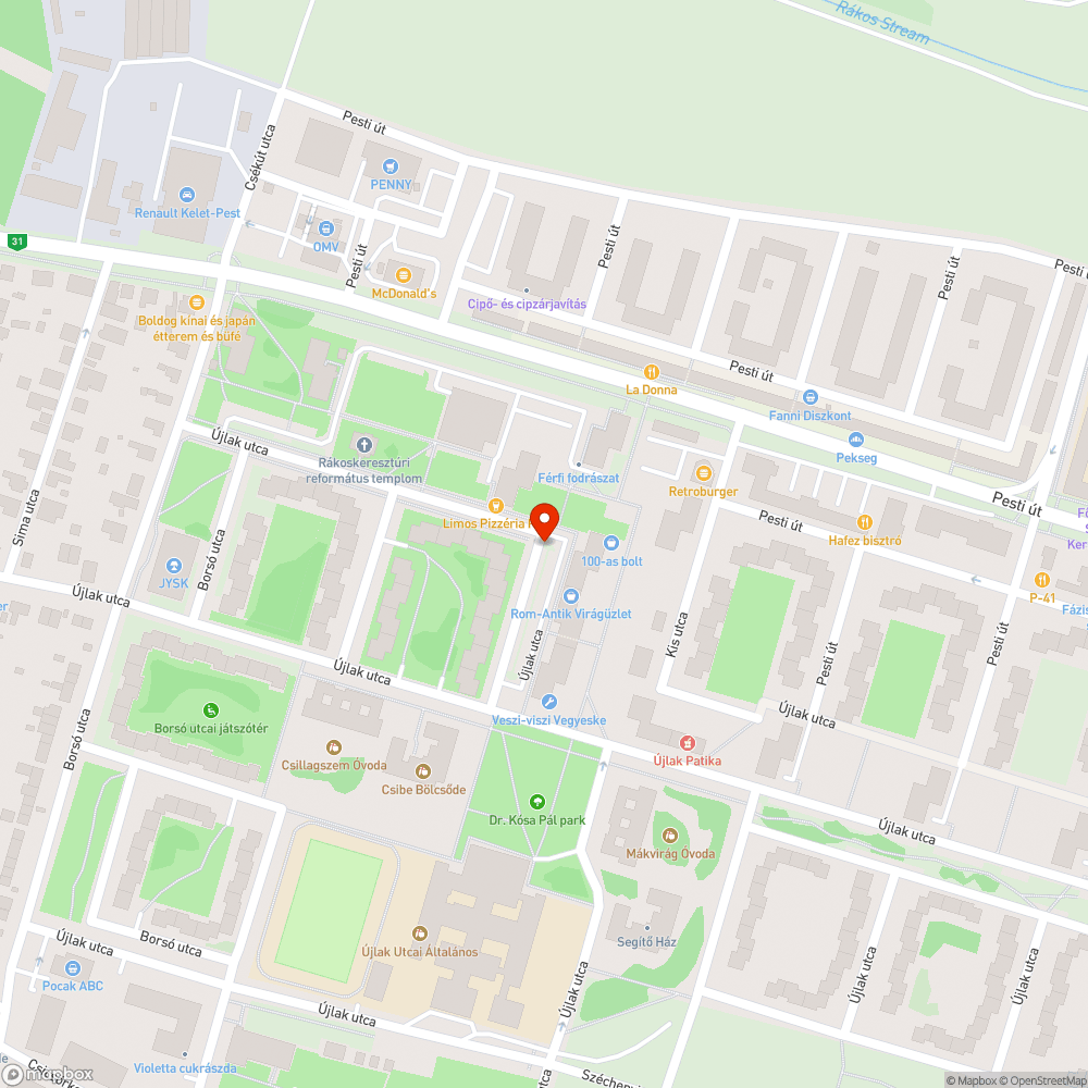 Egy jó hosszú kátyú... bejelentés helye