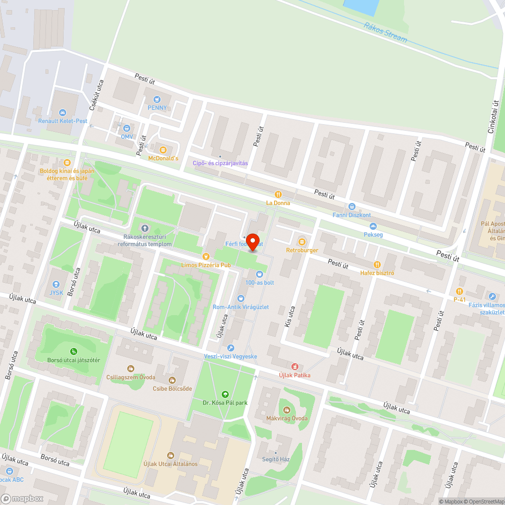 Beszakadt járda bejelentés helye