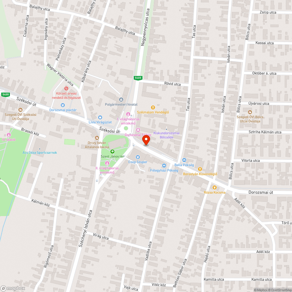 Kiskundorozsma veszélyes kerékpárút 1.0 bejelentés helye