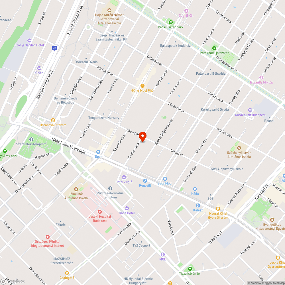 Veszélyes fa az utcán bejelentés helye