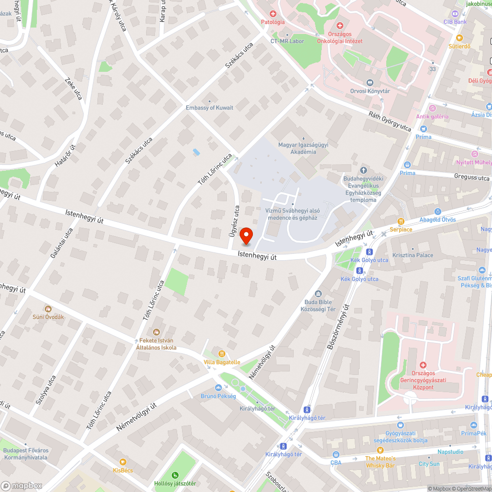 Veszélyesen felpúposodott járda Istenhegyi 3-5 előtt bejelentés helye