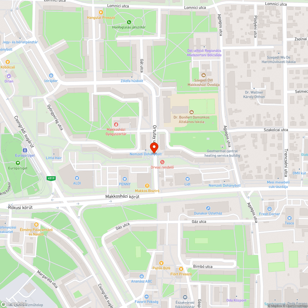 Kátyú a trolimegállóban bejelentés helye