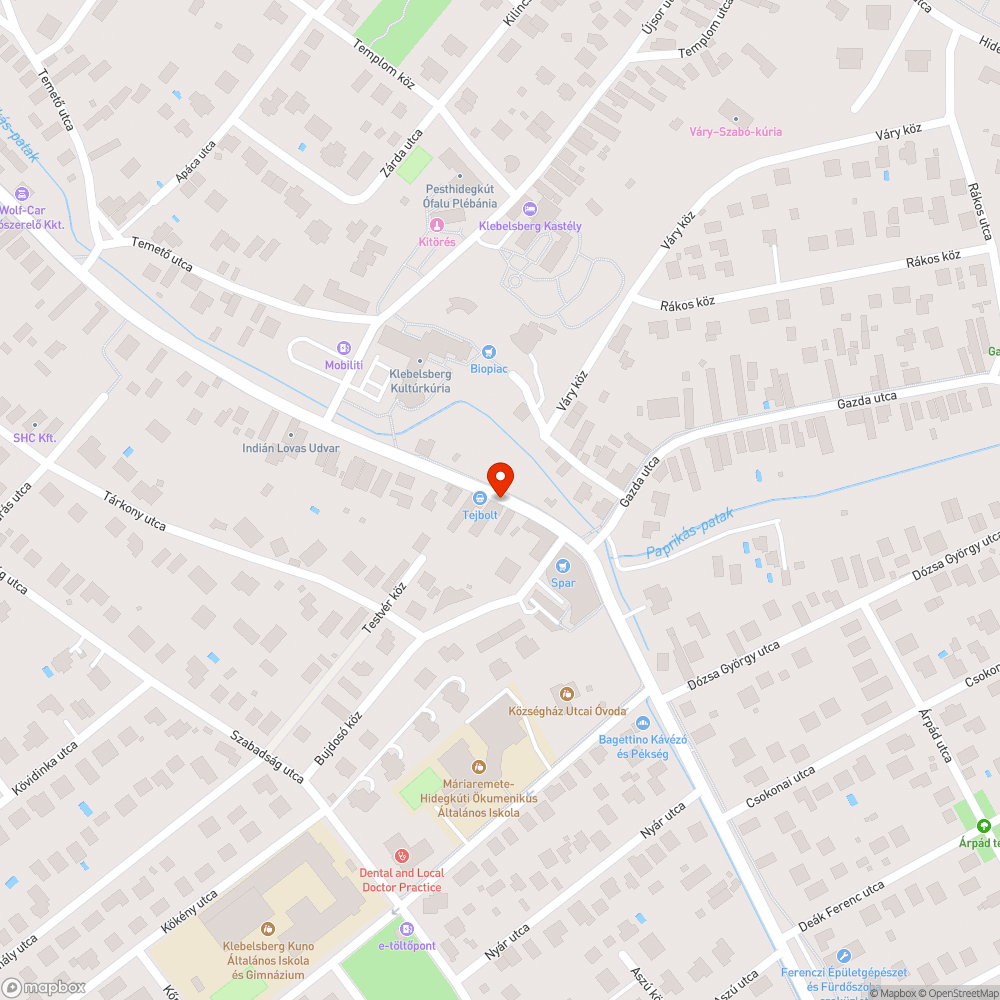 oszlop a járda közepén bejelentés helye