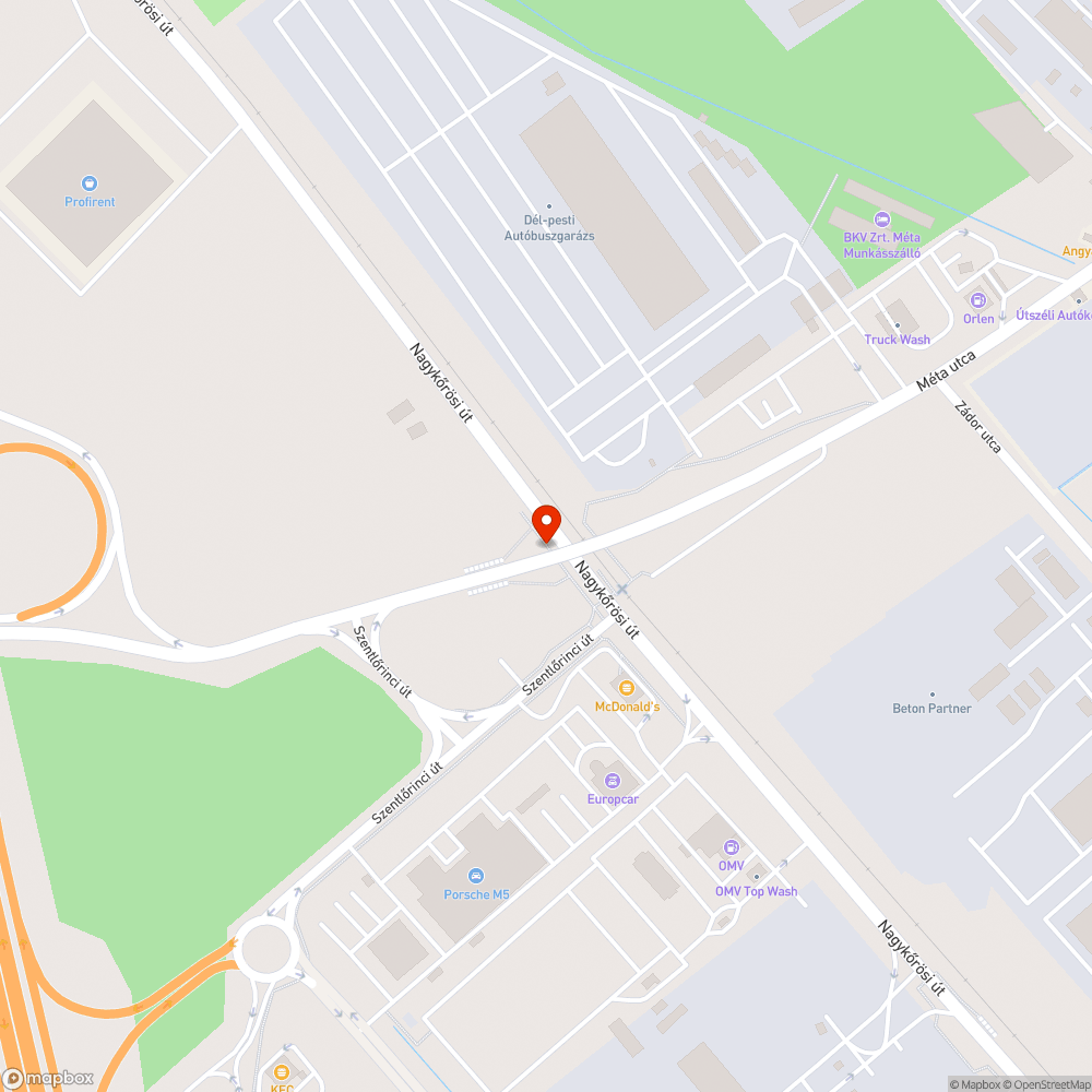 Szentlőrinci út felüljáró lépcső bejelentés helye