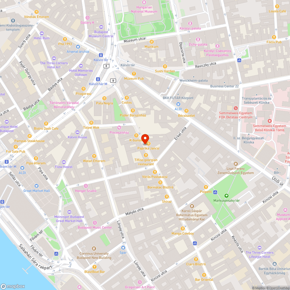 Használaton kívüli telefonfülke a Ráday utcában bejelentés helye