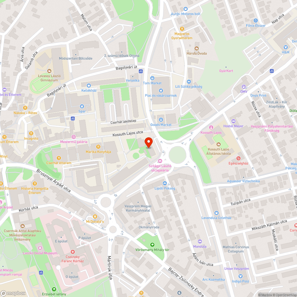 Játszótéri hibás eszközök Kossuth utca bejelentés helye