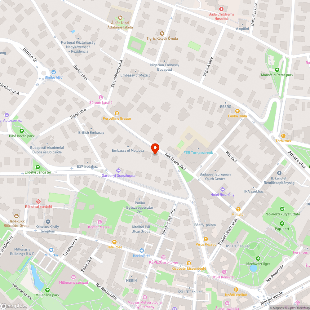 Két kátyú az Ady Endre utcában a vihar után bejelentés helye