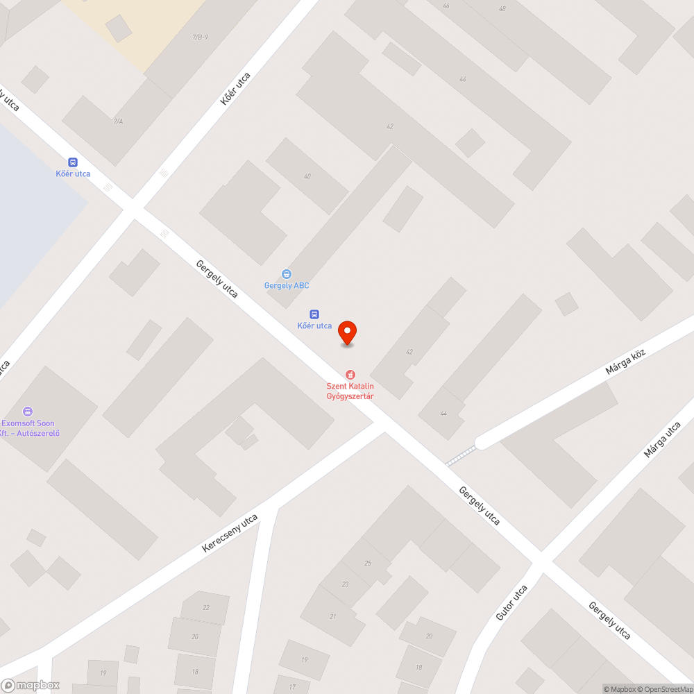 Megállónál lévő szemetes bejelentés helye