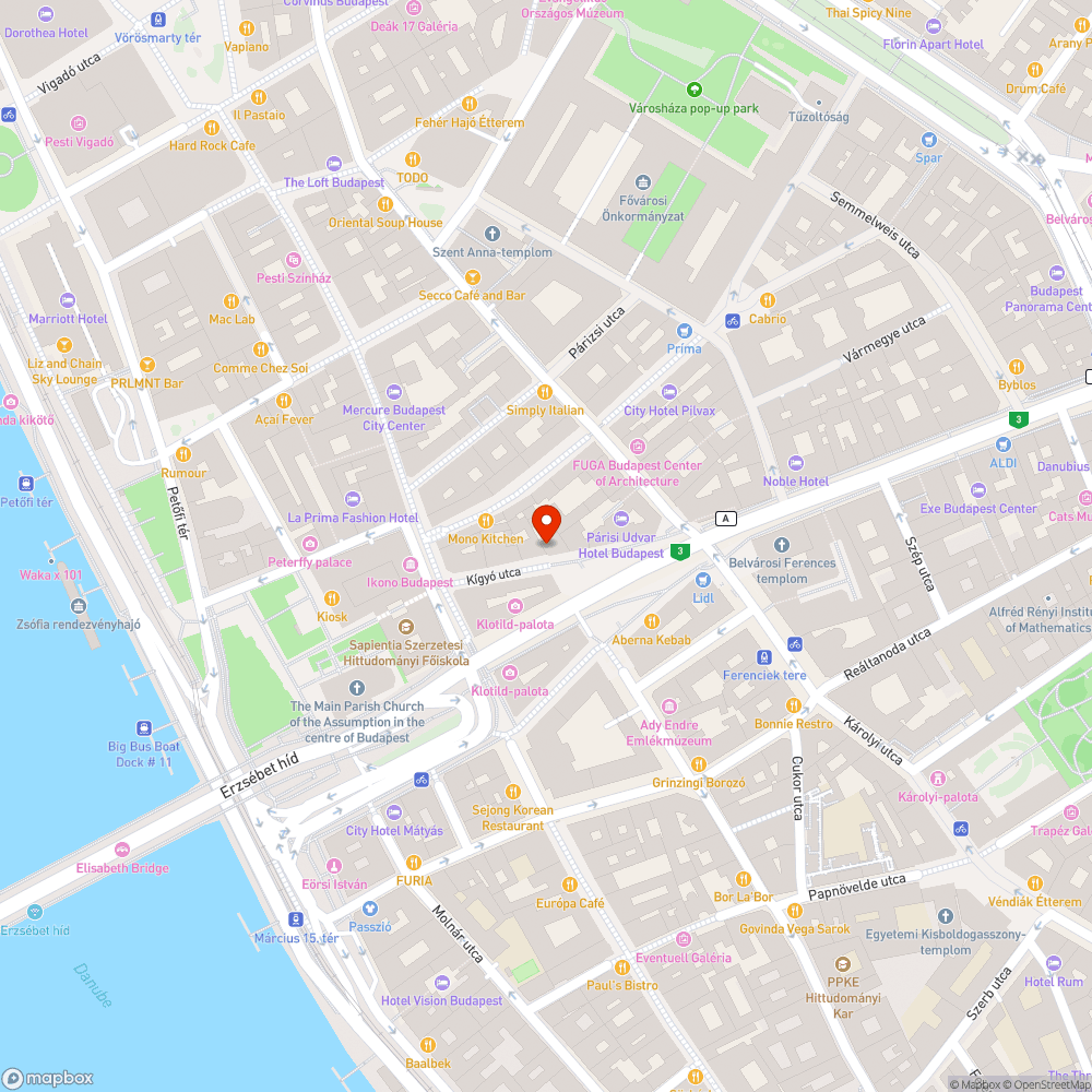 Fák a Ferenciek terén bejelentés helye