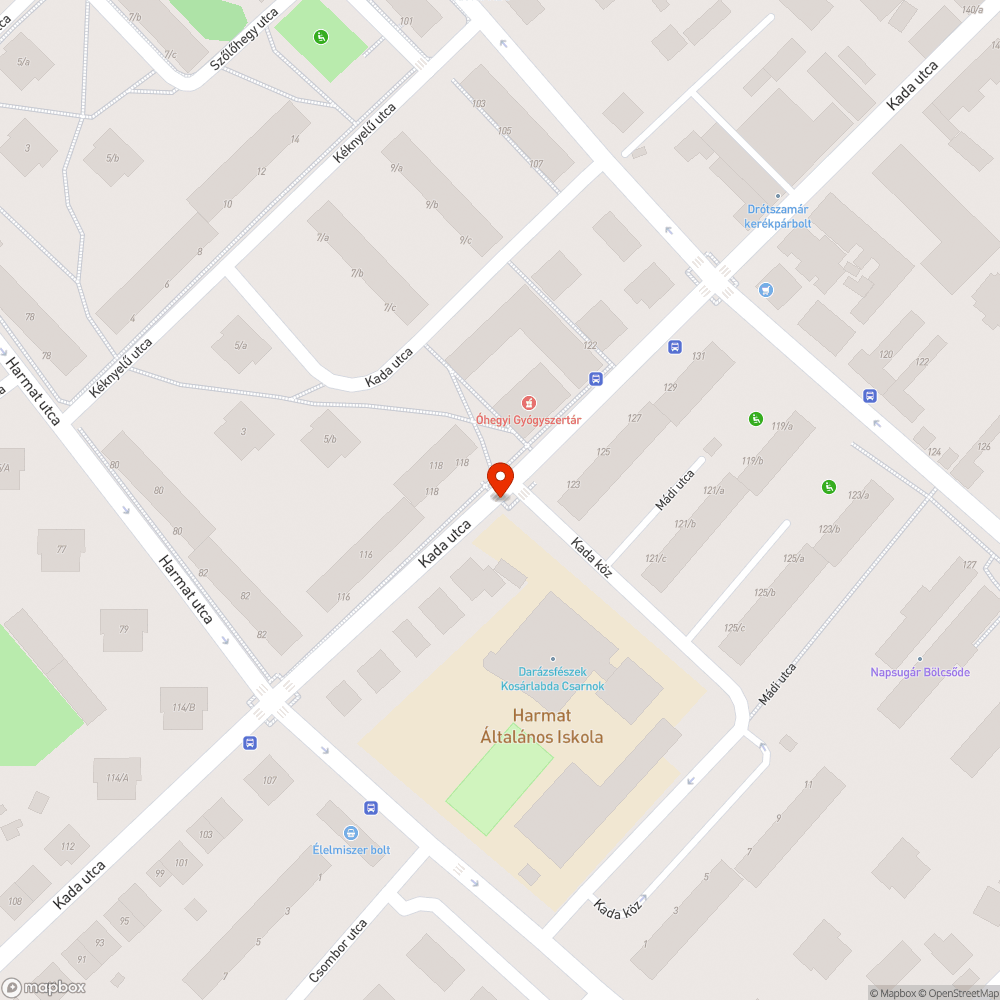 Veterán és fényjelzést sem adó nyomógombok bejelentés helye