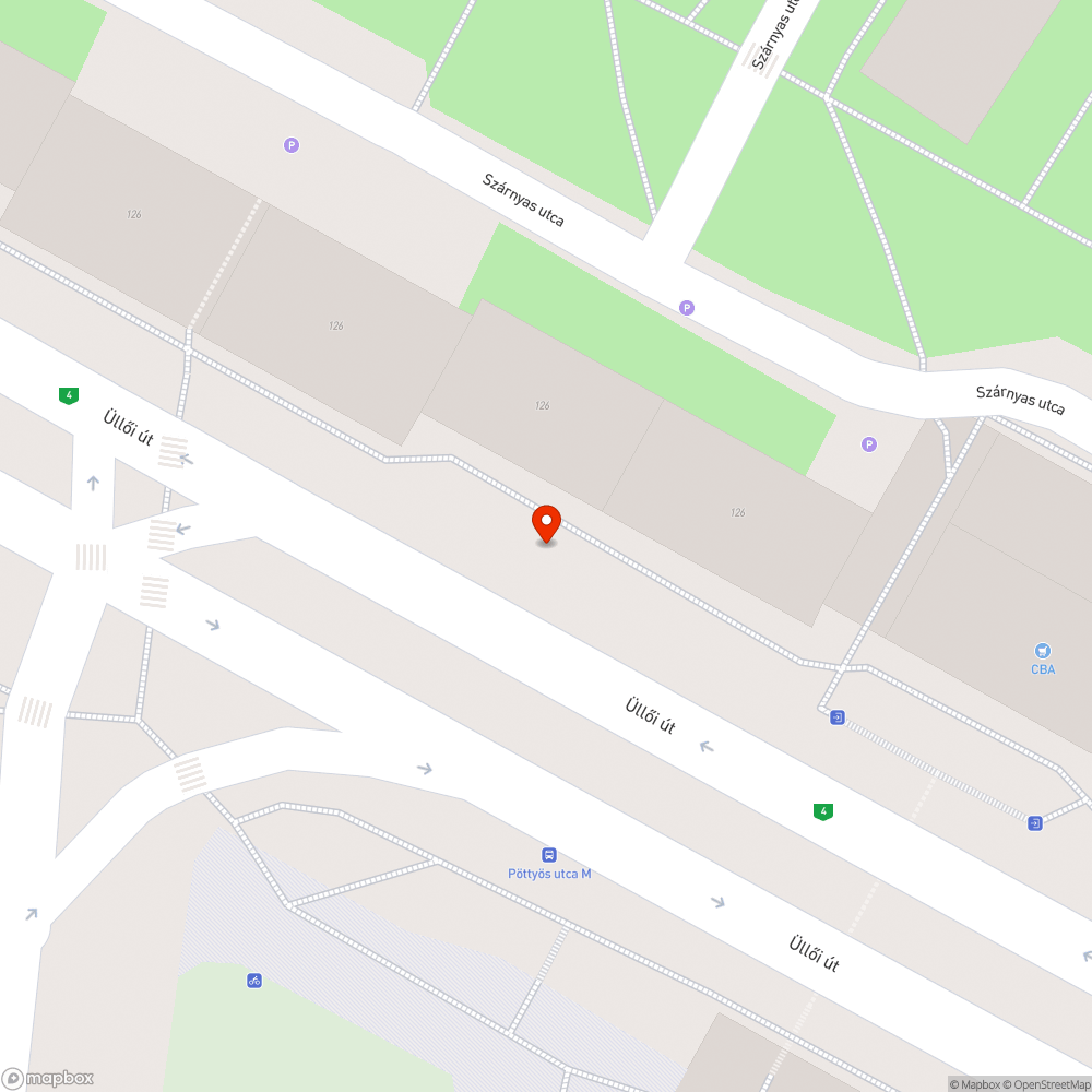 Kiszáradt fa a Pöttyös utcai metróállomásnál - északi járda bejelentés helye