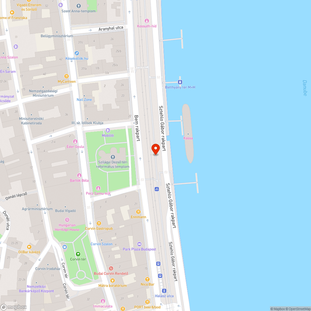 Kettétört fa a Bem rakparton bejelentés helye