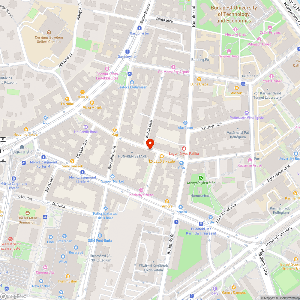 Hiányző fák Lágymányosi utca 9. és 15. bejelentés helye