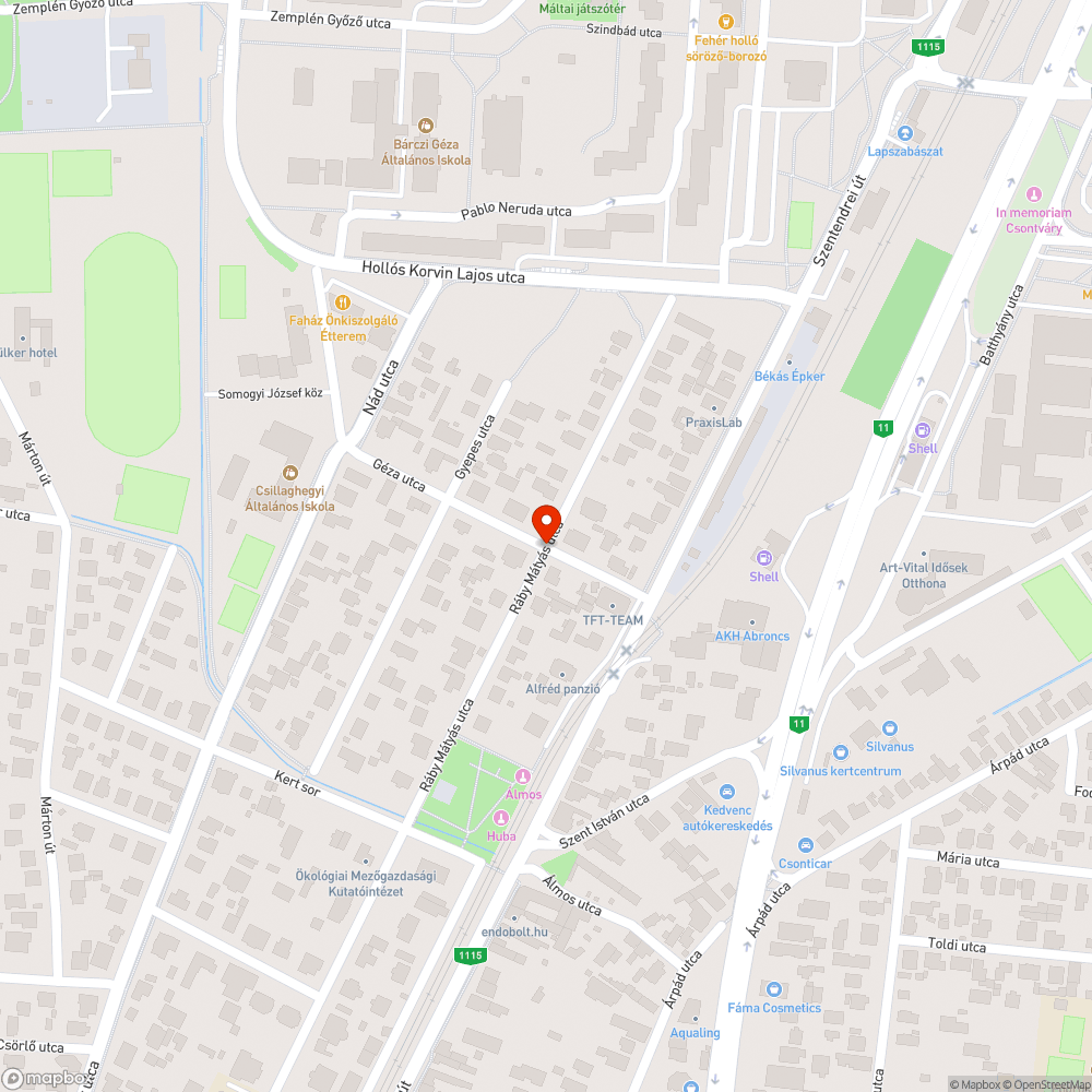 Hatalmas kátyú, beszakadt utpadka bejelentés helye