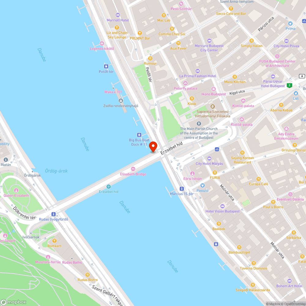 botlasztópúp az Erzsébet hídon bejelentés helye