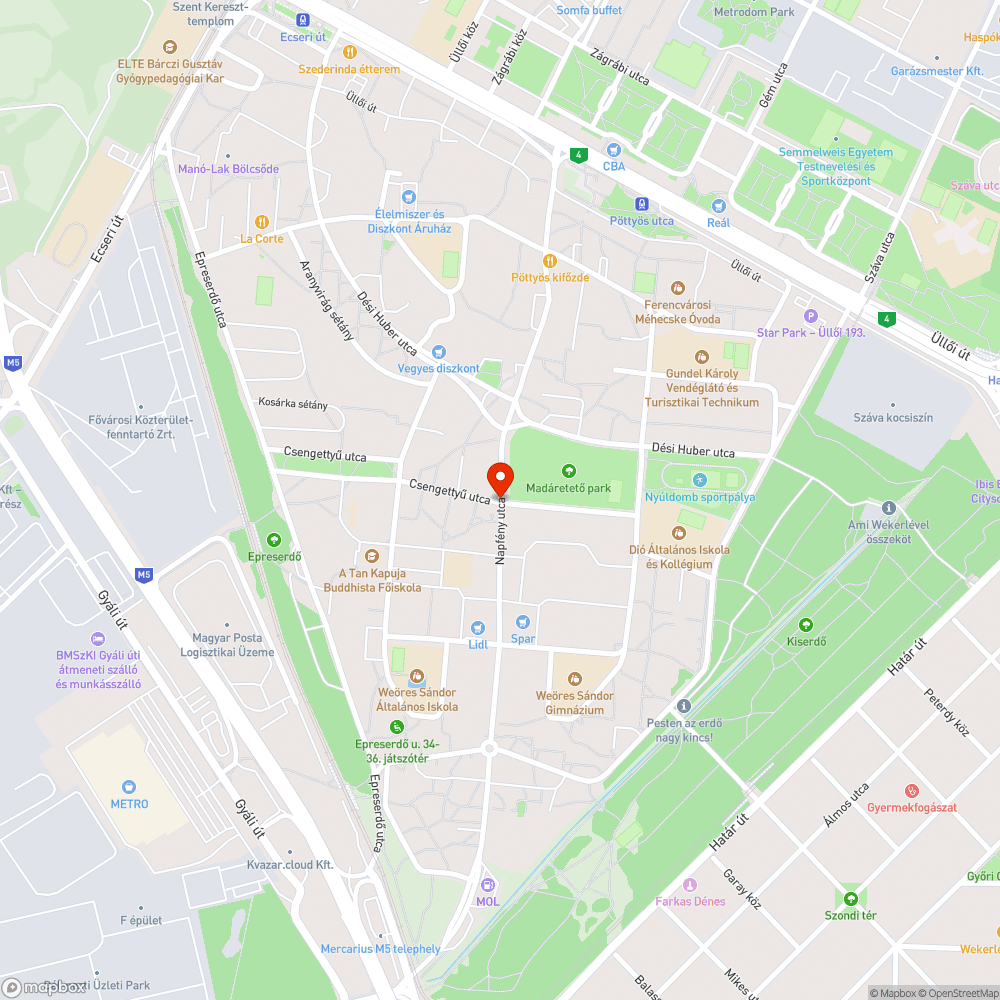 Elkopott gyalogos átkelők bejelentés helye