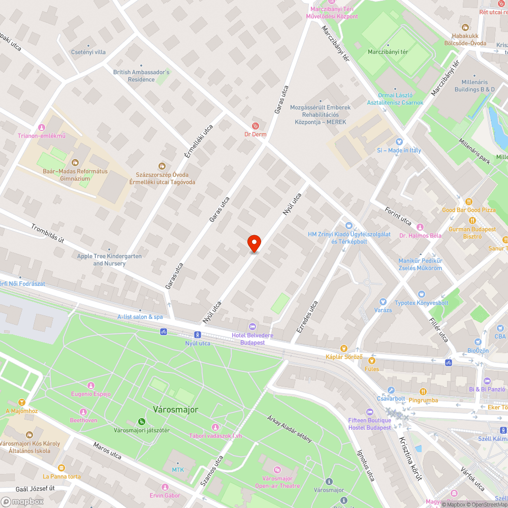 Közvilágítás hiánya II. ker Nyúl utcában bejelentés helye