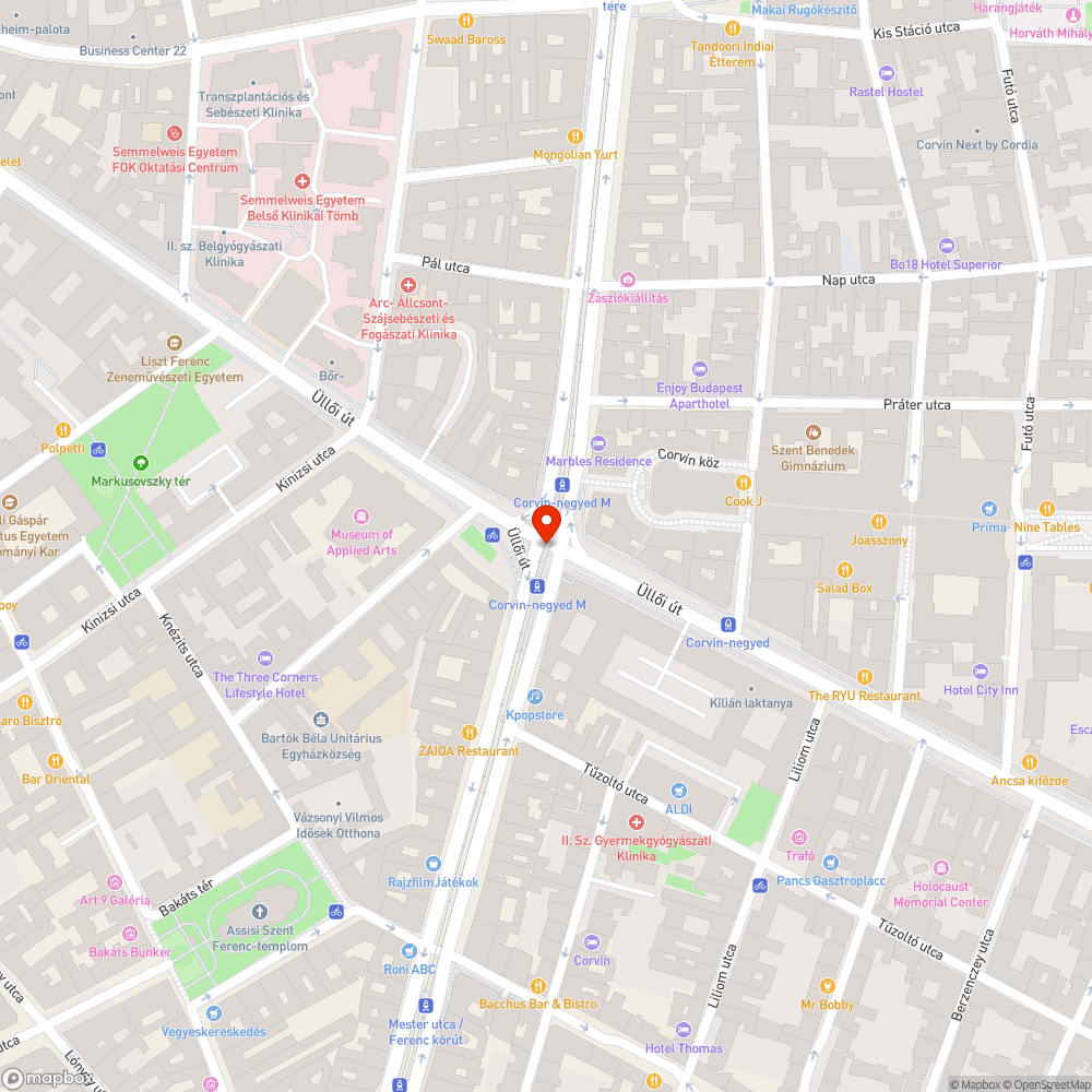 Corvin negyed plafonja mállik bejelentés helye