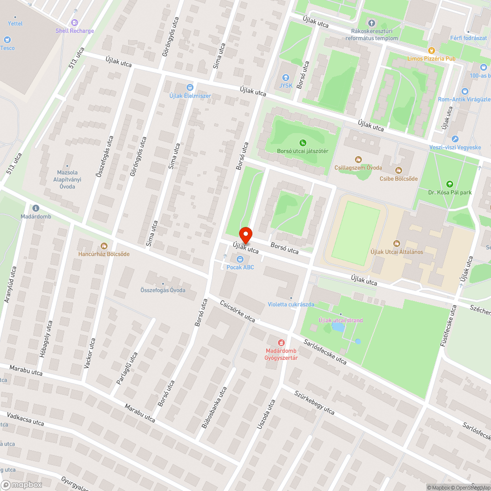 Betörték a buszmegálló oldalát bejelentés helye