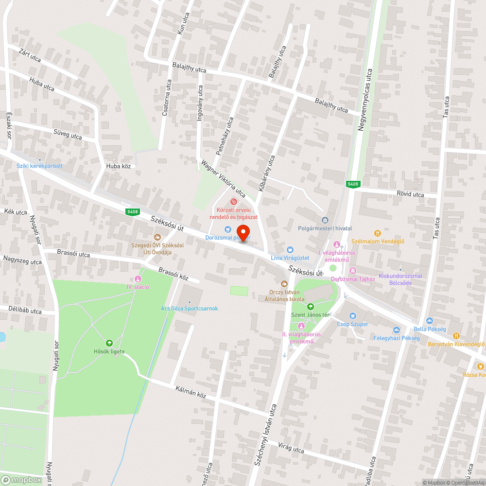 Lyukak az aszfalton bejelentés helye