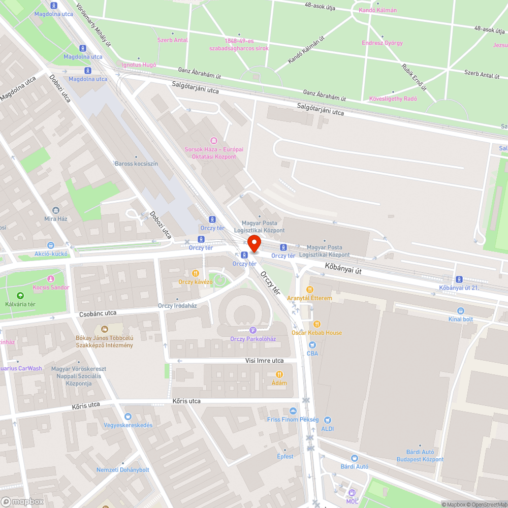 Lomlerakás az Orczy téren bejelentés helye