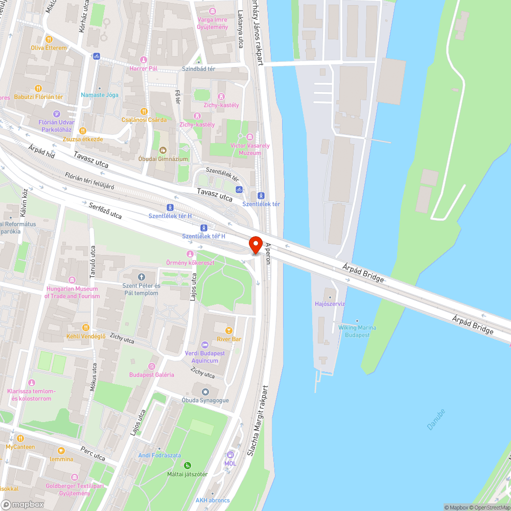 Megkopott kerékpáros átvezetés felfestés Árpád híd Buda bejelentés helye