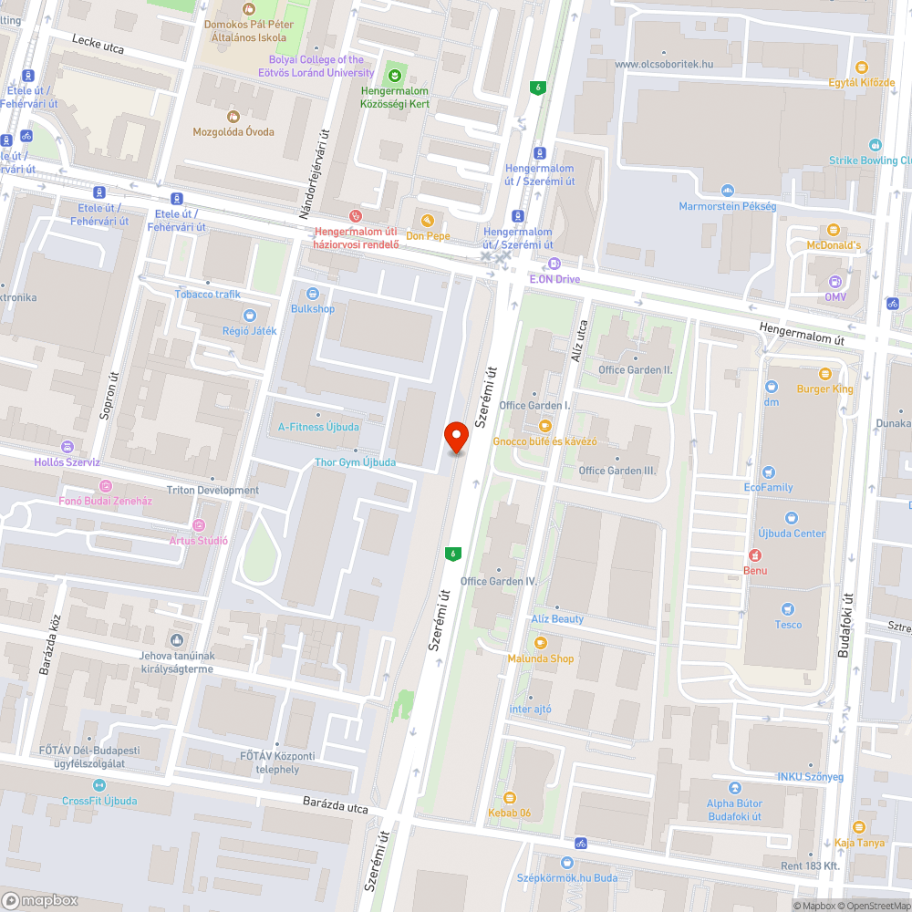 Szemét bejelentés helye