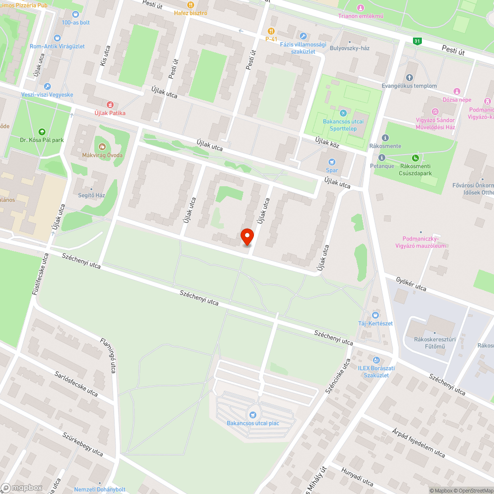 Kirepedezett járda bejelentés helye