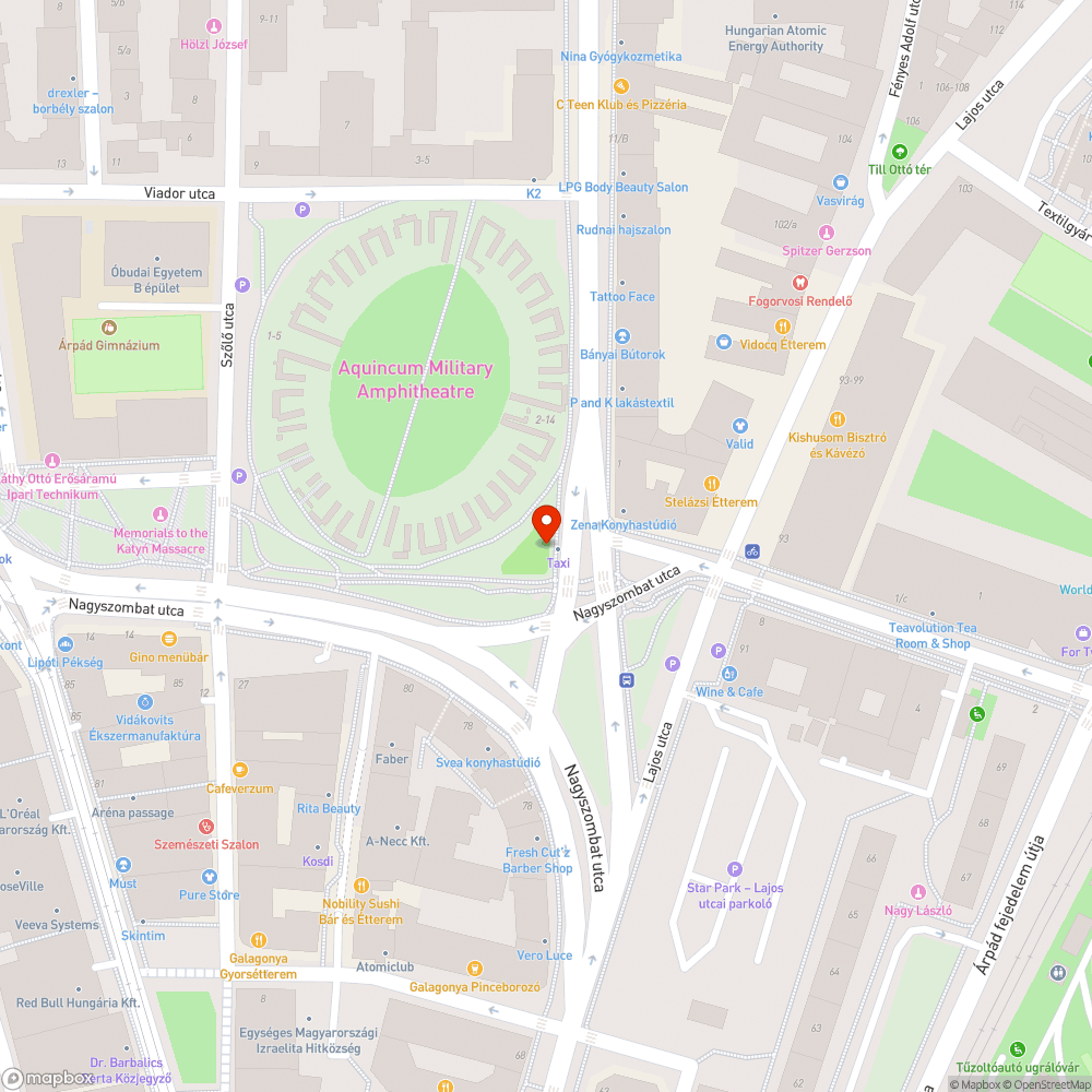 Járda fölé belógó ágak az Amfiteátrumnál bejelentés helye