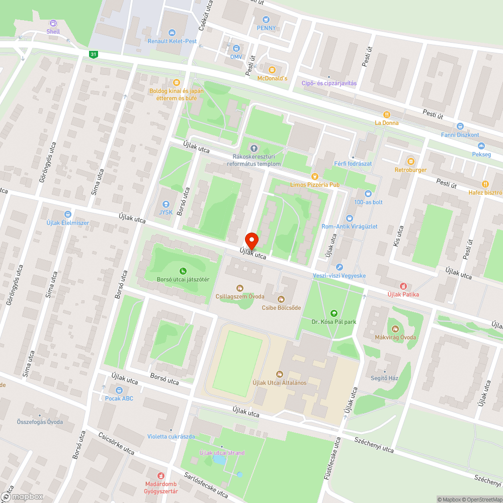 Graffiti bejelentés helye