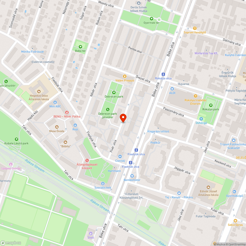 Hiányzó kerékpáros nyom bejelentés helye