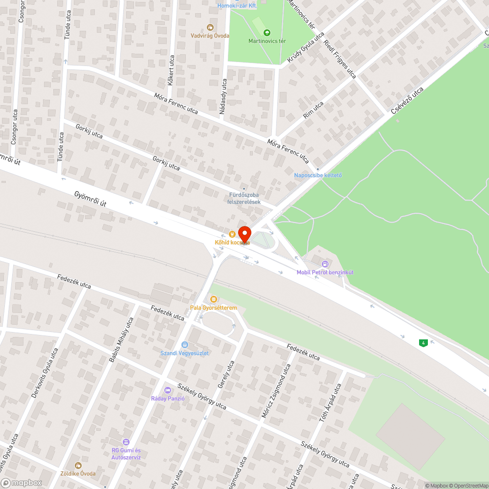 Gyömrői út / Csévéző utca sarok. Nem jól látható forgalomirányító lámpa bejelentés helye