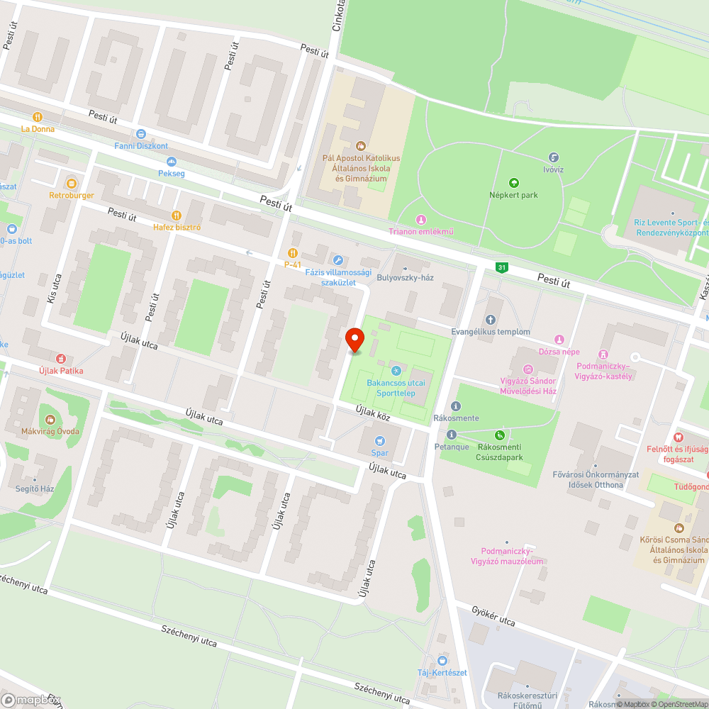 Rossz járda bejelentés helye