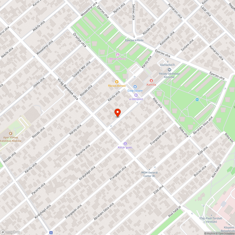 Feltört járda! bejelentés helye