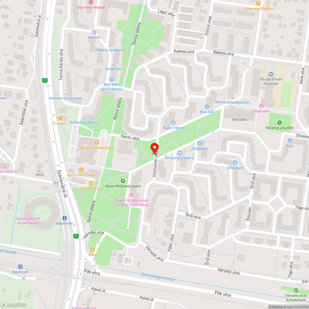 Kátyú bejelentés helye