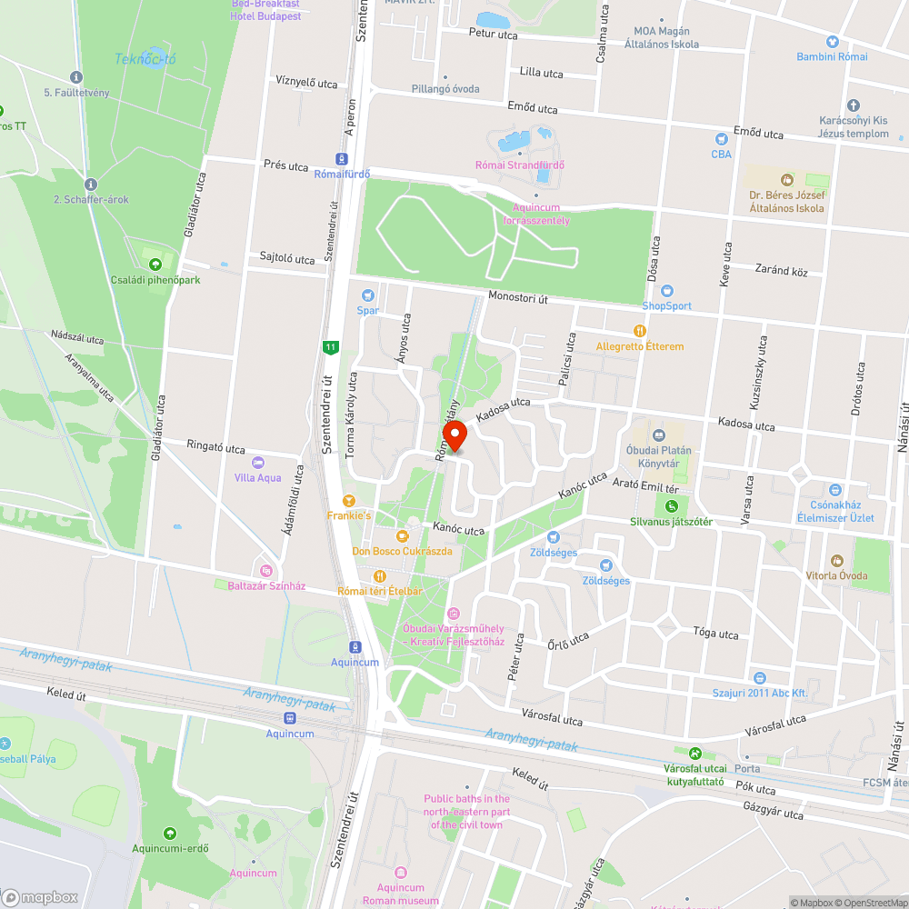 Kátyú bejelentés helye