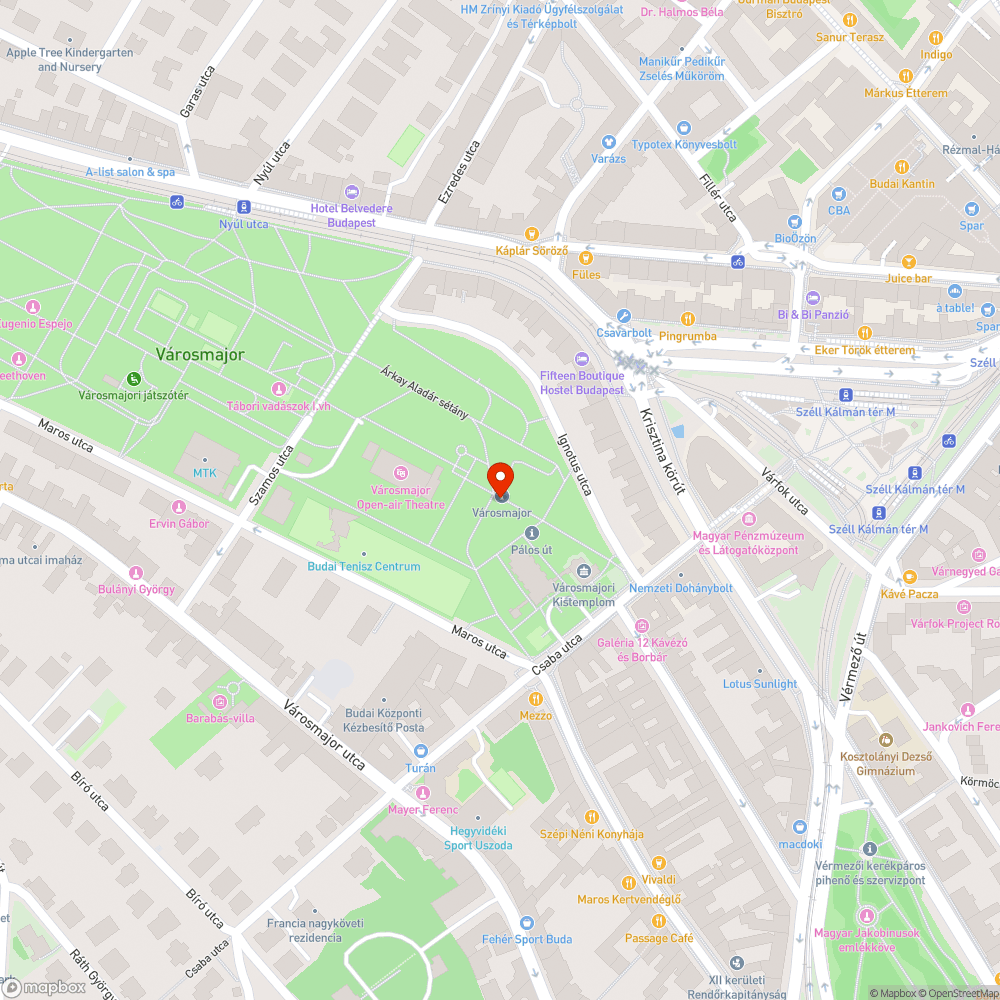 Megrongalott park bútor bejelentés helye