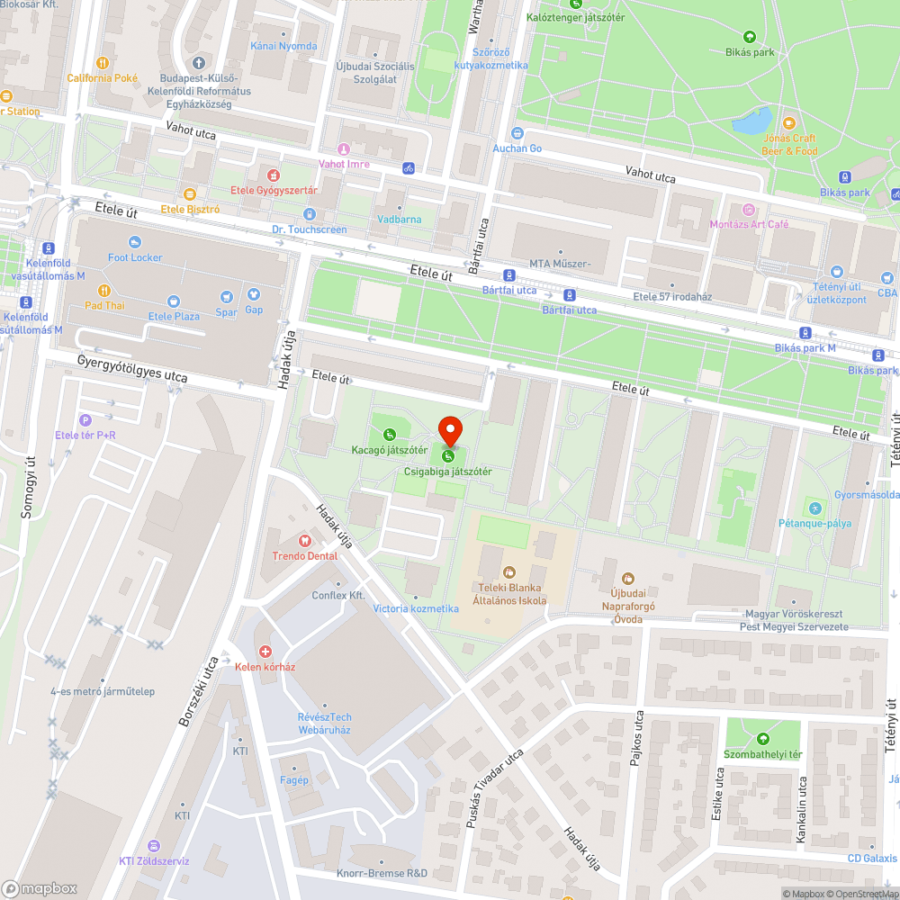 Parkban elszort szemetek bejelentés helye